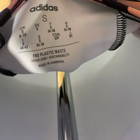 Take 50% OFF- Adidas Multicolor Zebra Print Crop Top-Size-S - Picture 9 of 9